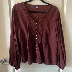 Old Navy Maroon Blouse